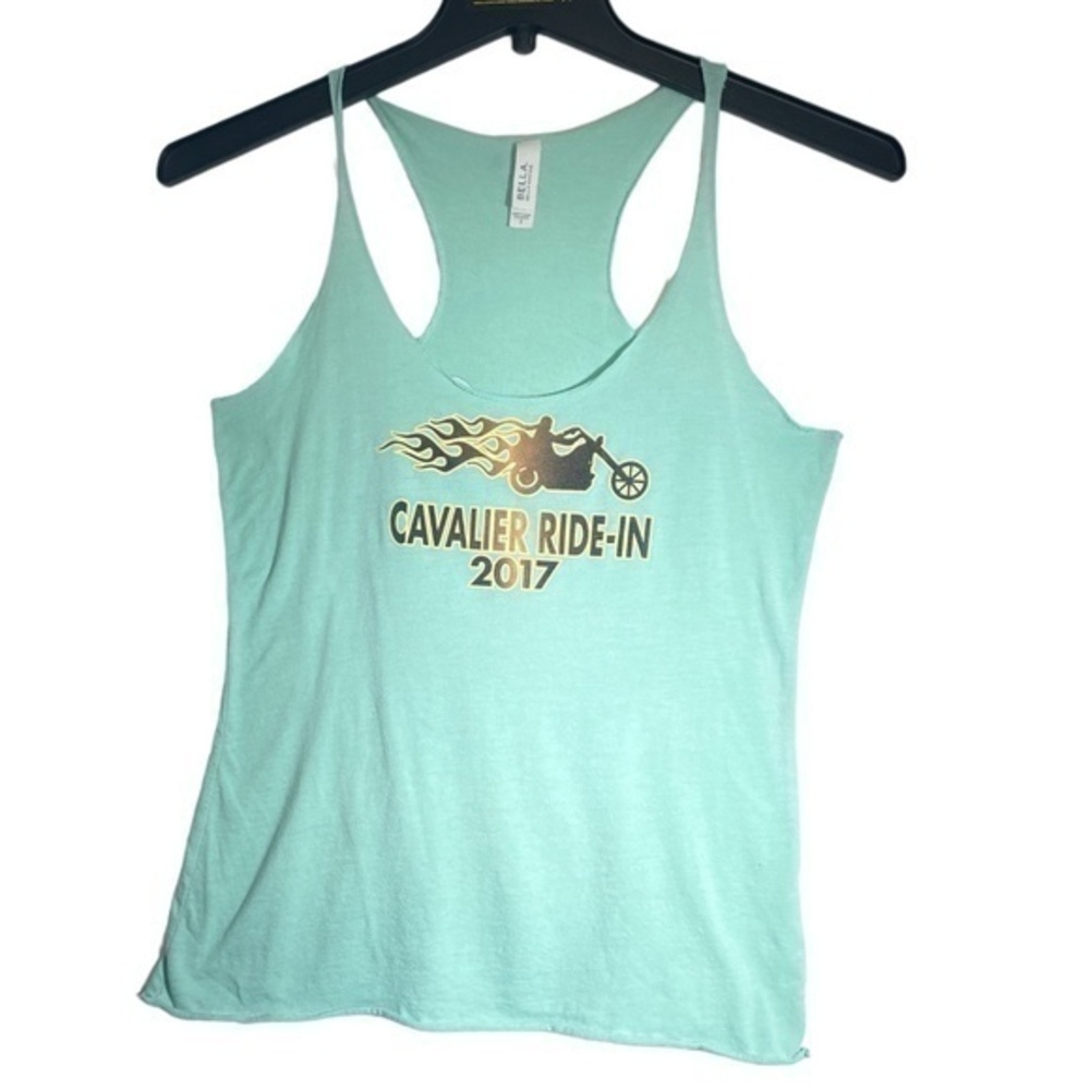 Bella Canvas Womens Graphic Tank Top Cavalier Motorcycle Ride 2017 Size Small